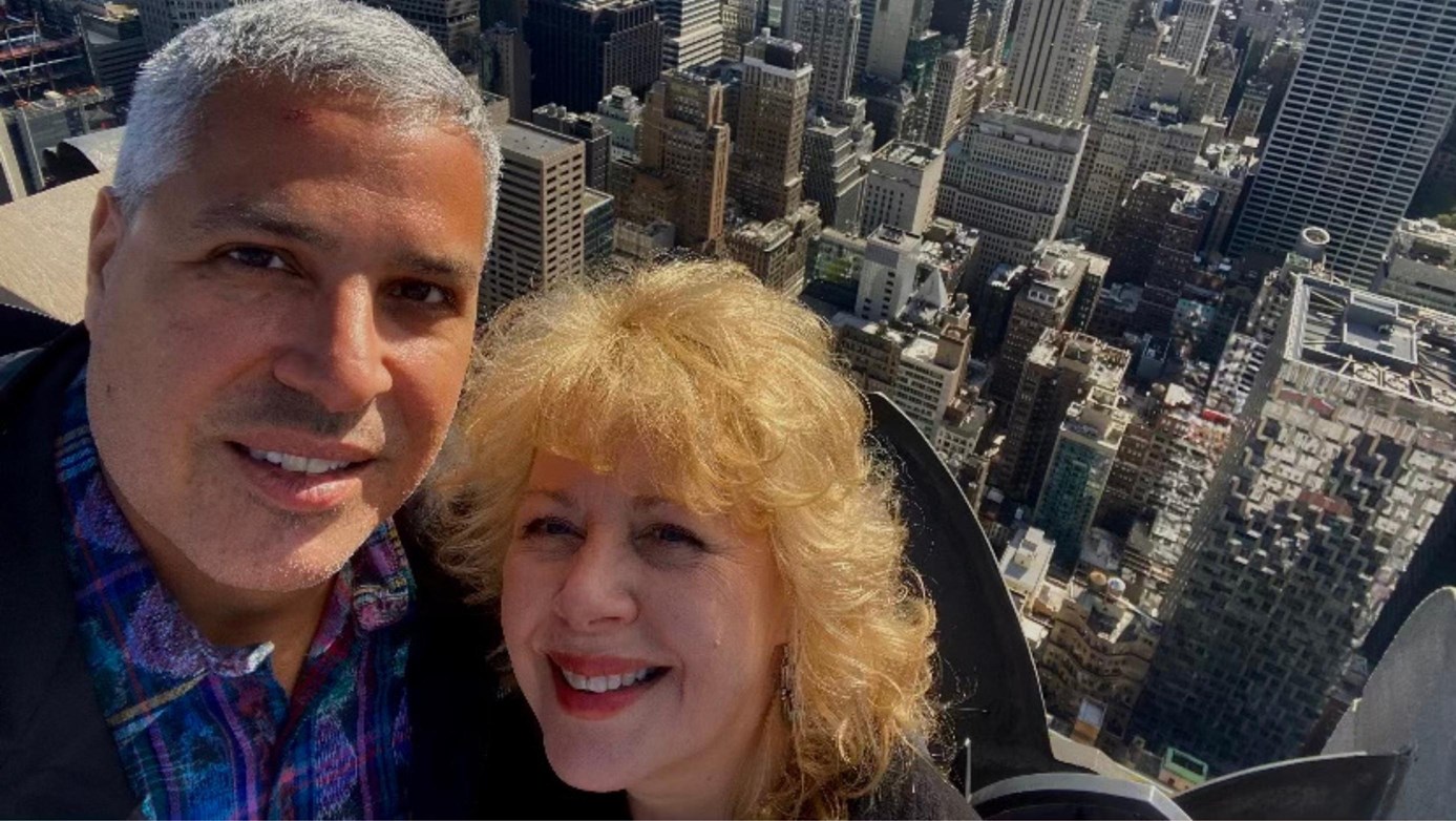 John Perez, winner of our "Big Apple Giveaway" and his wife, Karen in New York City.